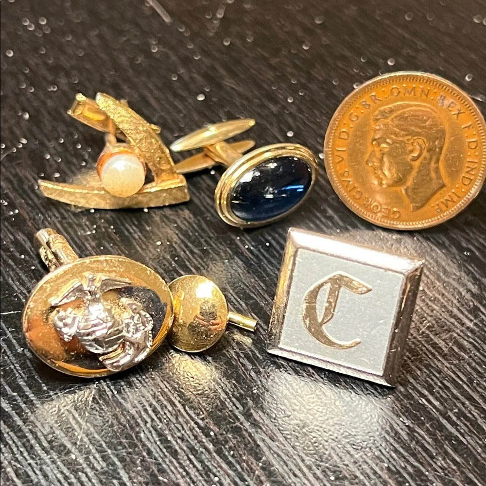 Vintage to Modern Men’s Cufflinks & Tie  Tack Lot